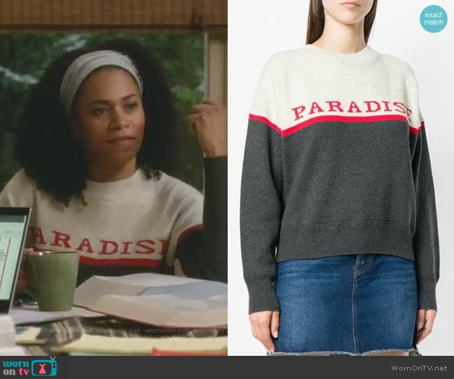 Isabel Marant Étoile Paradise sweater worn by Maggie Pierce (Kelly McCreary) on Greys Anatomy