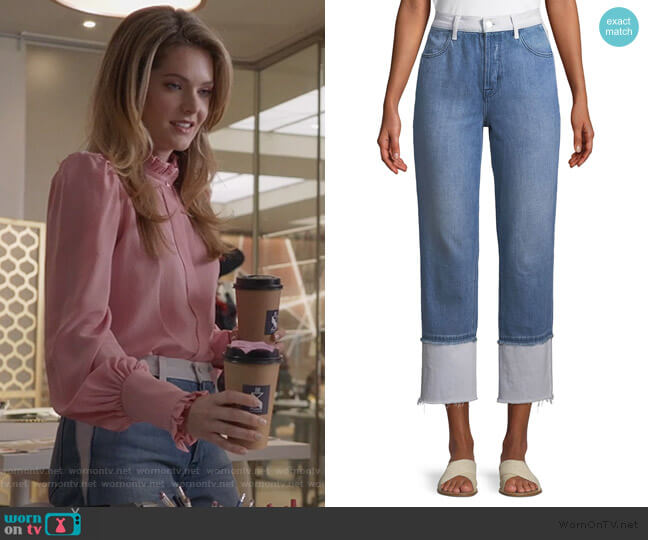J Brand Wynne High-Rise Cropped Straight-Leg Jeans worn by Sutton (Meghann Fahy) on The Bold Type