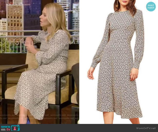 Reformation Josephine Midi Dress worn by Kelly Ripa on Live with Kelly and Mark