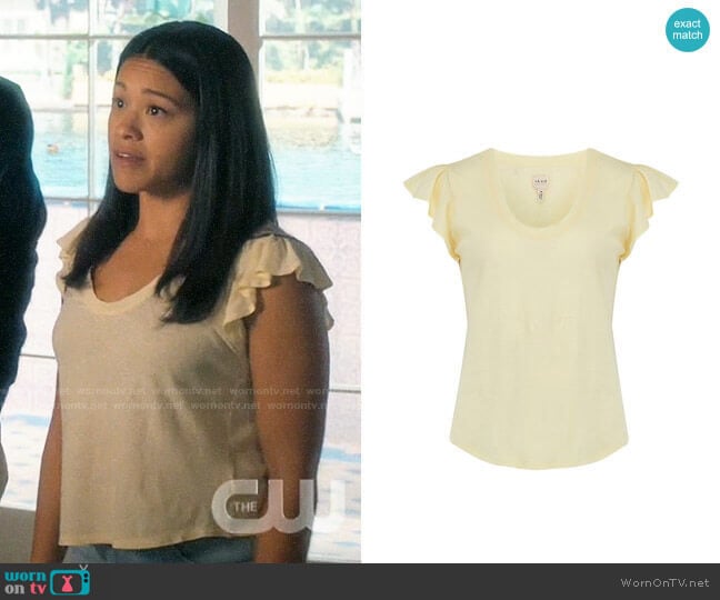 La Vie Rebecca Taylor Washed Texture Jersey Tee worn by Jane Villanueva (Gina Rodriguez) on Jane the Virgin