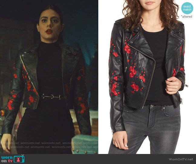 Lamarque Donna Leather Jacket worn by Isabelle Lightwood (Emeraude Toubia ) on Shadowhunters