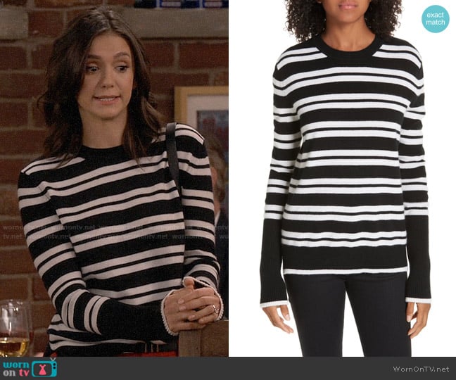 La Ligne Tripe Stripe Cashmere Sweater worn by Clem (Nina Dobrev) on Fam