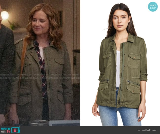Velvet by Graham & Spencer Army Jacket worn by Lena (Jenna Fischer) on Splitting Up Together