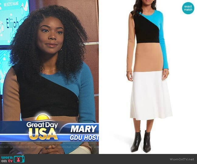 Diane von Furstenberg Long-Sleeve Dress worn by Mary Jane Paul (Gabrielle Union) on Being Mary Jane