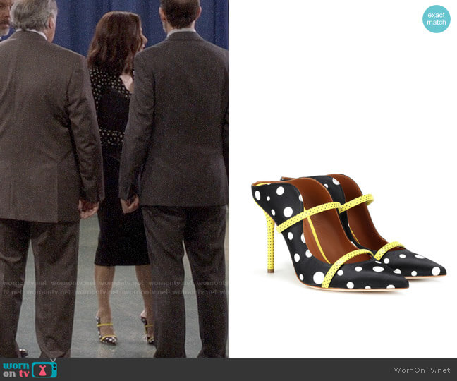 Maureen 100 mules x Emanuel Ungaro Maureen Mules worn by Selina Meyer (Julia Louis-Dreyfus) on Veep