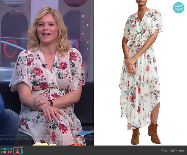 Maje Rachelle Dress worn by Sara Haines on Good Morning America