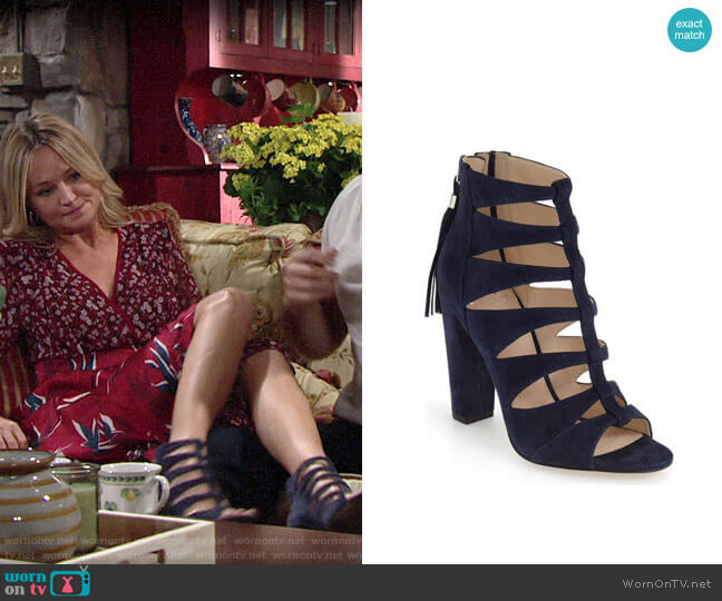 Marc Fisher LTD Hindera Sandal worn by Sharon Newman (Sharon Case) on The Young and the Restless