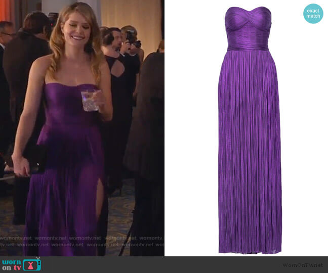 Maria Lucia Hohan Anjoux Metallic Tulle Maxi worn by Sutton (Meghann Fahy) on The Bold Type