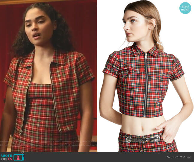 Miaou Raquel Zip Top worn by Simone Davis (Brittany O'Grady) on Star