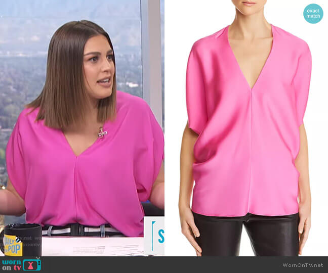 Milly Bree Cocoon Top worn by Carissa Loethen Culiner on E! News