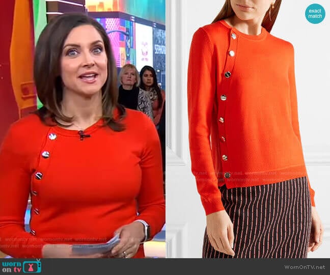 Altuzarra Minamoto Sweater worn by Paula Faris on Good Morning America