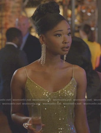 Monica’s sequin dress on Dynasty