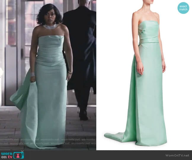 Monique Lhuillier Strapless Column Gown worn by Cookie Lyon (Taraji P. Henson) on Empire