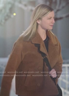 Nic’s brown double breasted jacket on The Resident