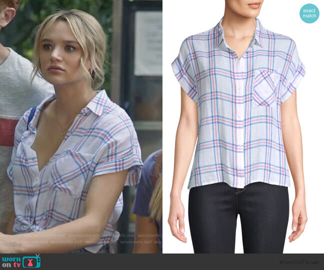 Rails Whitney Stripe Short-Sleeve Top worn by Clementine Hughes (Hunter King) on Life in Pieces