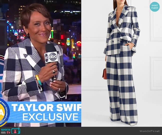 Roland Mouret Delano Pants worn by Robin Roberts on Good Morning America
