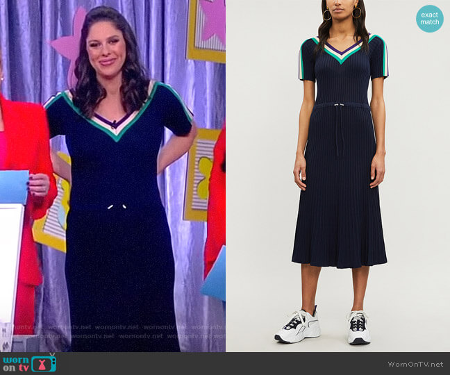 Sandro Sportswear stretch-knit midi dress worn by Abby Huntsman on The View