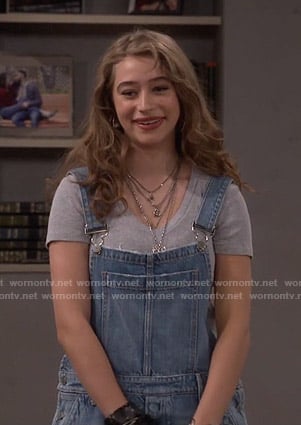 Shannon’s denim overlalls on Fam
