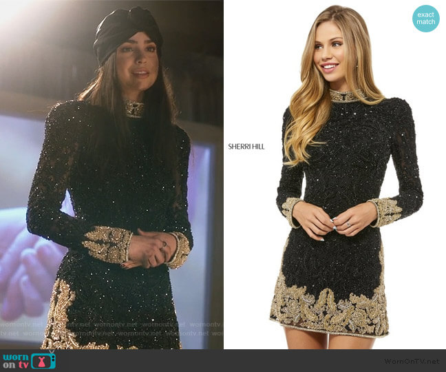 Sherri Hill Style 52113 worn by Ava Jalali (Sofia Carson) on Pretty Little Liars The Perfectionists