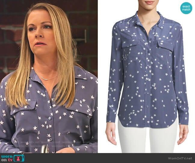 Equipment Starry Night Shirt worn by Liz (Melissa Joan Hart) on No Good Nick