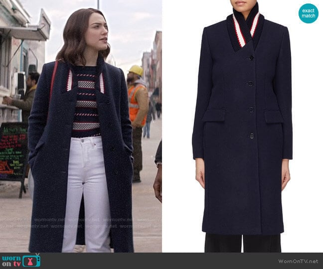 Stella McCartney Nyla Coat worn by Cara Bloom (Violett Beane) on God Friended Me