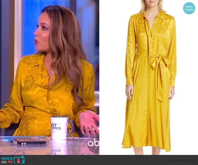 Stine Goya Baily Jacquard Midi Dress worn by Sunny Hostin on The View