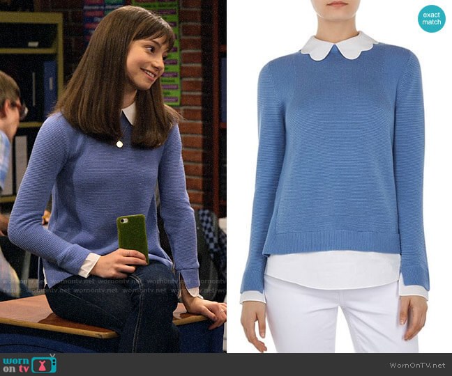 Ted Baker Bronwen Layered-Look Sweater worn by Molly (Lauren Lindsey Donzis) on No Good Nick