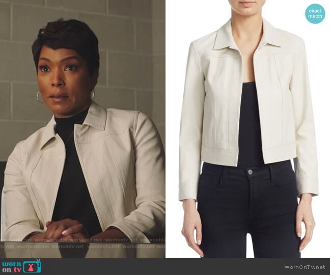 Theory Shrunken Jacket worn by Athena Grant (Angela Bassett) on 9-1-1