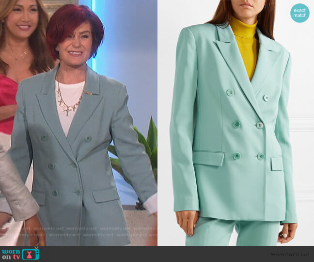 Tibi Steward Blazer worn by Sharon Osbourne on The Talk
