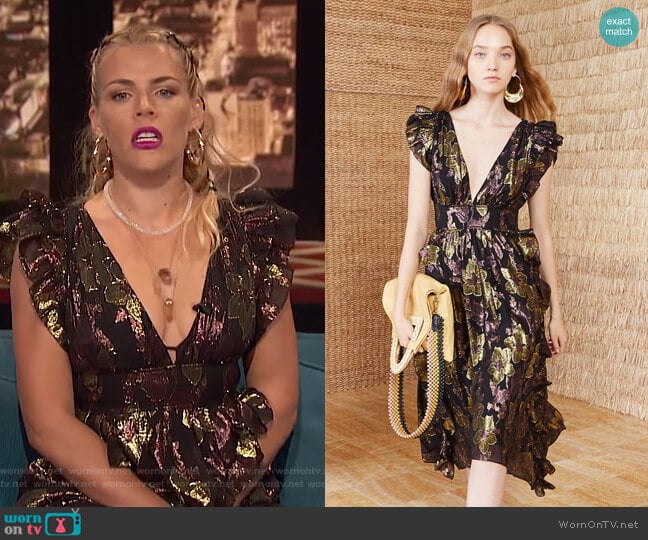 Ulla Johnson Nerissa Dress worn by Busy Philipps on Busy Tonight