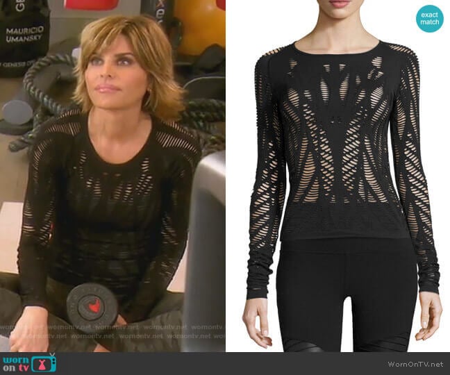 Alo Yoga Wanderer Long Sleeve Top worn by Lisa Rinna on The Real Housewives of Beverly Hills