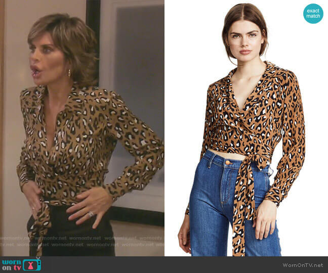 WornOnTV: Lisa's leopard print wrap top on The Real Housewives of