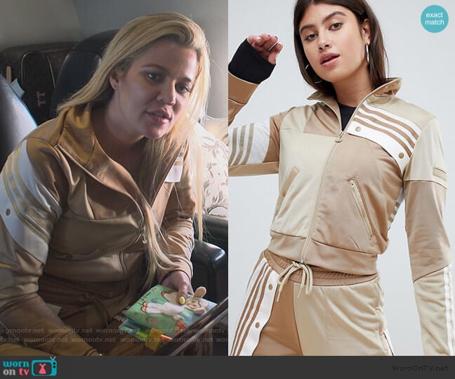 Adidas Deconstructed Track Top worn by Khloe Kardashian on Keeping Up with the Kardashians