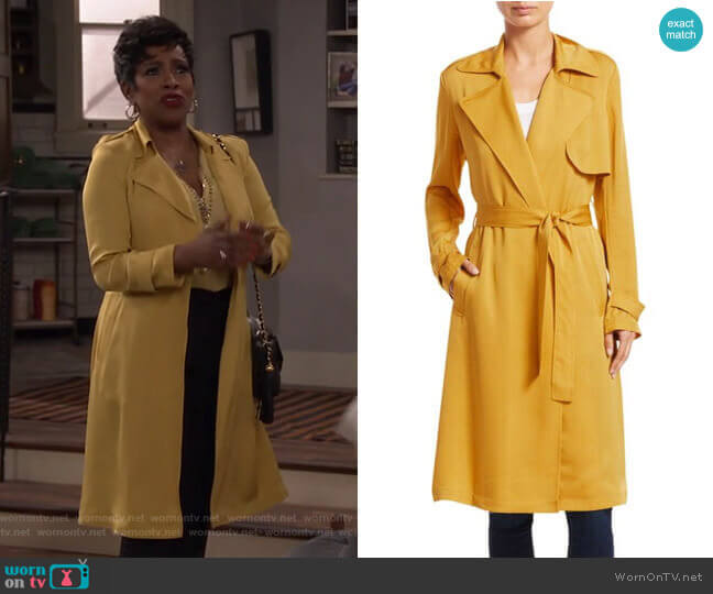 Theory Oaklane Trench Coat worn by Rose (Sheryl Lee Ralph) on Fam