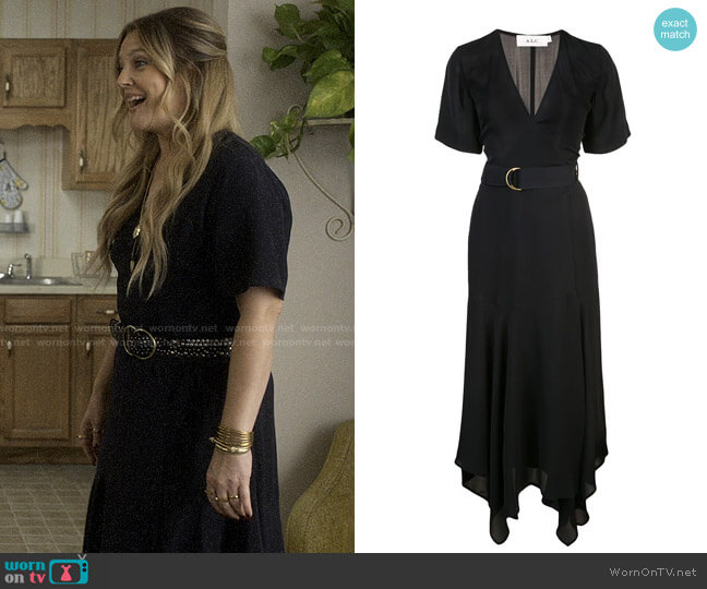 A.L.C. Belted Midi Dress worn by Sheila Hammond (Drew Barrymore) on Santa Clarita Diet