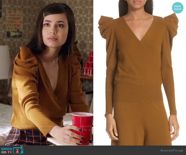 A.L.C. Karina Sweater worn by Ava Jalali (Sofia Carson) on Pretty Little Liars The Perfectionists