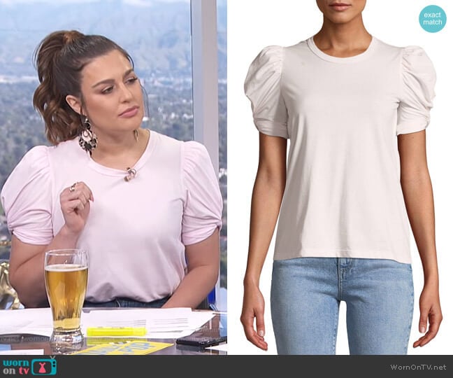 A.L.C. Kati Top worn by Carissa Loethen Culiner on E! News