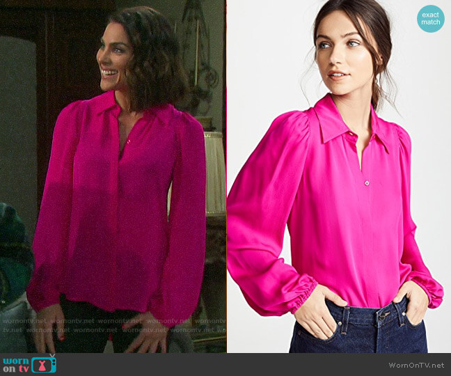 A.L.C. Lori Top in Fluro worn by Chloe Lane (Nadia Bjorlin) on Days of our Lives