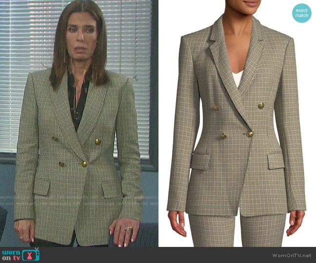A.L.C. Sedgwick Blazer in Multi Pattern worn by Hope Williams (Kristian Alfonso) on Days of our Lives