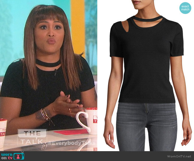 Alice + Olivia Roslyn Cutout Sweater worn by Eve on The Talk