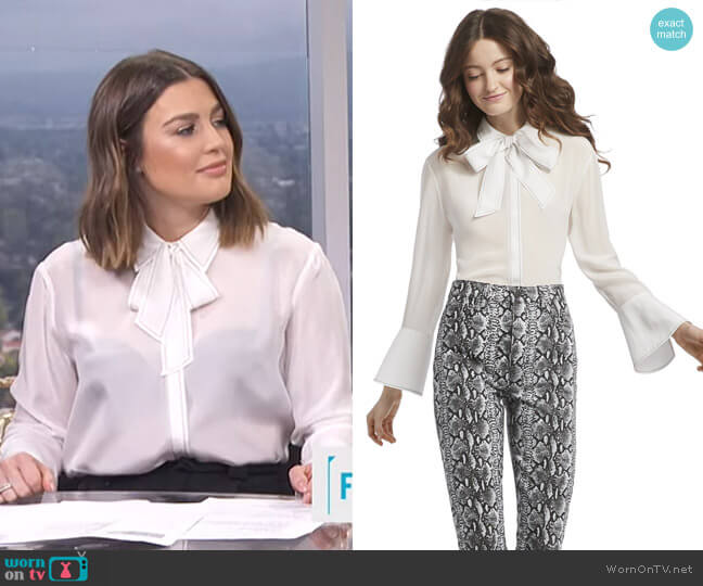 Alice + Olivia Boyd Blouse worn by Carissa Loethen Culiner on E! News