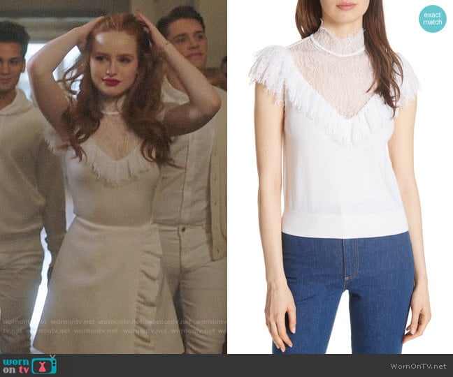 Alice + Olivia Beth Top worn by Cheryl Blossom (Madelaine Petsch) on Riverdale