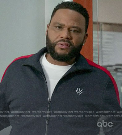 Andre’s navy and red track jacket on Black-ish