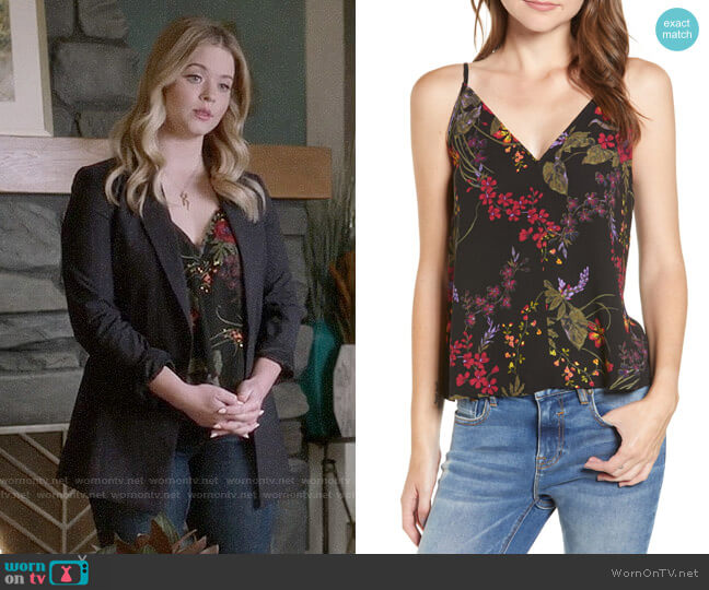 BP. Double V-Neck Camisole Top worn by Alison DiLaurentis (Sasha Pieterse) on Pretty Little Liars The Perfectionists