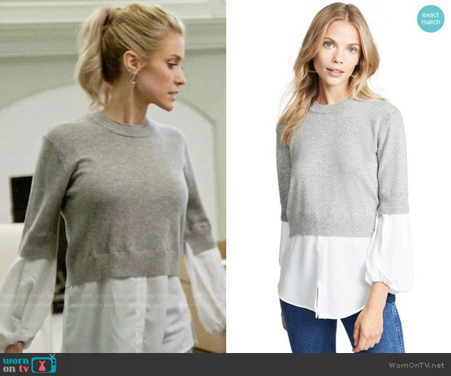 Brochu Walker Ebele Layered Crew Sweater worn by Kristin Cavallari on Very Cavallari