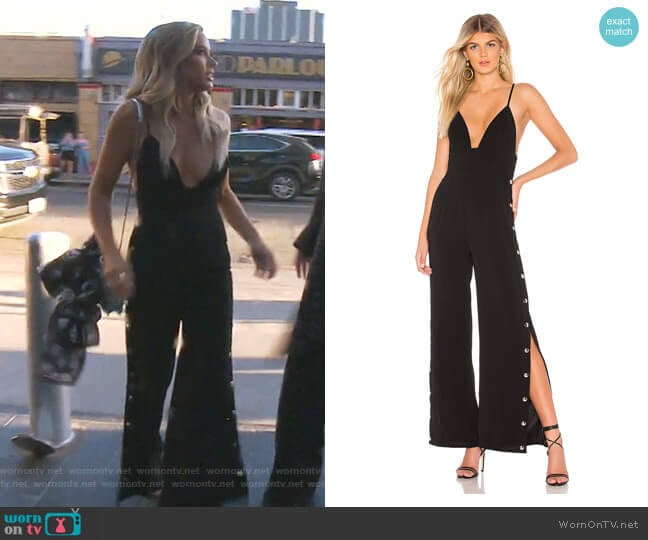 By the Way Haven Snap Front Jumpsuit worn by Teddi Mellencamp Arroyave on The Real Housewives of Beverly Hills