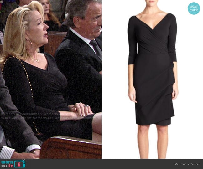 Chiara Boni La Petite Robe Florian Dress in Black worn by Nikki Reed Newman (Melody Thomas-Scott) on The Young and the Restless