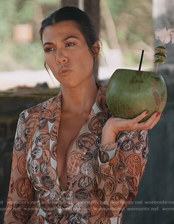 Kourtney’s printed blazer on Keeping Up with the Kardashians