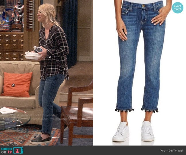 Current/Elliott Pom Pom Jeans worn by Penny Hofstadter (Kaley Cuoco) on The Big Bang Theory