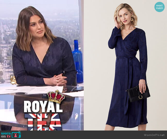Diane von Furstenberg Tilly Wrap Dress worn by Carissa Loethen Culiner on E! News